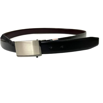 42 Preto/Conhaque 🔴 Vestido Masculino Reversível Alfani Cinto de Trabalho para Escritório - Imagem 1 de 4