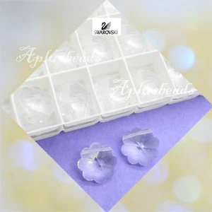 SWAROVSKI CRYSTAL Vintage 14 -16mm snow flake charm pendant 2pc Pick Sizes - Picture 1 of 4