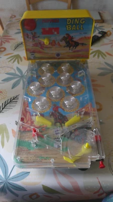vintage flipper france jouets ding ball ref: 1104 western - Photo 1/4