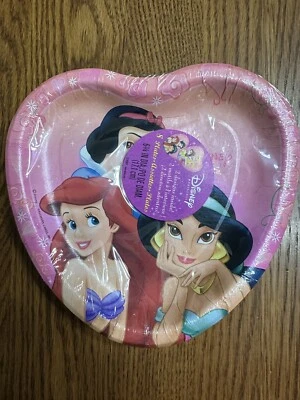 "Platos de fiesta de princesas Disney 2004 de colección 6 3/4"" en forma de corazón sello cumpleaños NUEVO Foto 1 de 3