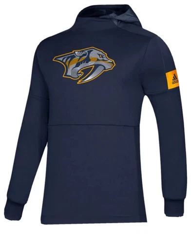 Nashville Predators Navy Game Mode Hoodie - Men's Large (L)  -  adidas  EUC Cover