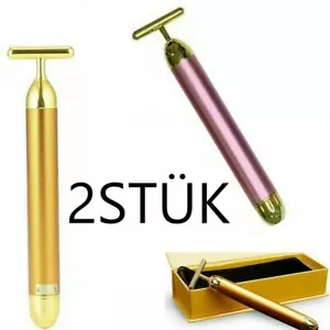 2 Stück Schön Gesicht Roller Gesichtspflege Vibration Hautpflege Massagegerät - Bild 1 von 5
