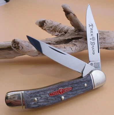 BOKER TREE СОВЕРШЕННО СЕРЫЙ LTD ED МЕДНАЯ ГОЛОВА НОЖ НОВОМ В КОРОБКЕ - КРАСНЫЙ ЩИТ-ГЕРМАНИЯ - Изображение 1 из 4