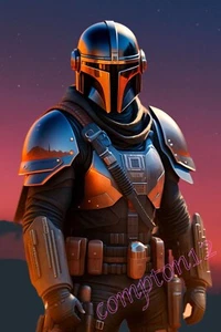 The Mandlorian and Cara Dune - 13” x 19"Frameable Print - Imagen 1 de 6