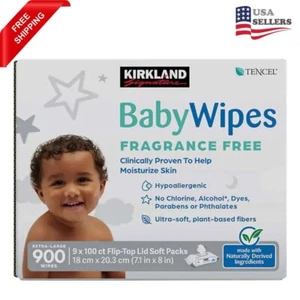 Kirkland Signature Baby Wipes Fragrance Free, 900-count Hypoallergenic - Picture 1 of 1