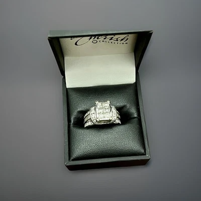 14k White Gold 3 CTW Diamond Ring Size 7 *GUARANTEED Lifetime Service Plan - Image 1 of 4
