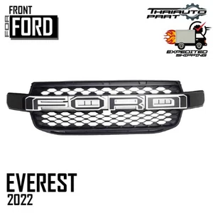 Matte Black Grille Black Logo White Rim For Ford Everest Next Gen 2022-2024 - Picture 1 of 6