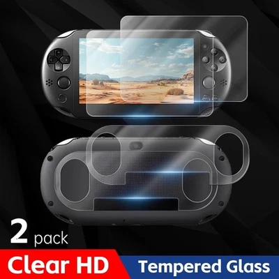 PACK x2 Screen Protector PS Vita 2000 SLIM LCD Tempered Glass Film Anti Scratch - Image 1 of 4