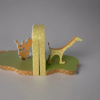 Yoko Ono Lennon Carters Guardería Selva Safari Sujetalibros Madera Habitación Infantil 1999 Foto 1 de 4