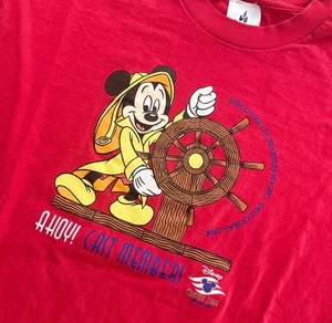 Vintage 90s Opening Day Disney Cast Member Cruise Line Rare T-Shirt X-Large - Picture 1 of 5