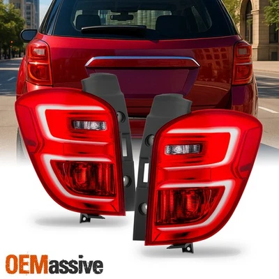 For 2016-2017 Chevy Equinox [Halogen Type] Red Tail Lights Pair Driver+Passenger - Image 1 of 4