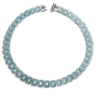 Collar Pulsera Cuadrada Cubana Jadeíta Jade Verde Natural Grado Real Foto 1 de 4