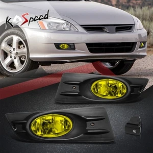 Amber Lens Front Bumper Fog Lights w/Switch+Bezel for 06-07 Honda Accord Coupe - Picture 1 of 8