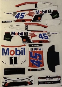 Custom 2025 Tyler Reddick #45 Mobil 1 NASCAR 1/64 Scale Peel & Stick Decals - Picture 1 of 1