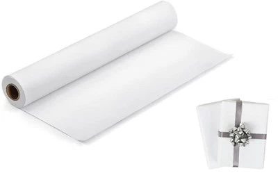 WHITE CRAFT PAPER ROLL White Paper Roll for Kids Easel, Painting Paper,Drafting Paper, 15"×591"