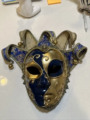 Original Venezia Mask Made In Italy Blue And Gold - Image 1 of 3