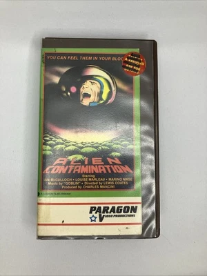 ALIEN CONTAMINATION VHS PARAGON RARE VINTAGE HORROR 1982 EUC - Image 1 of 4
