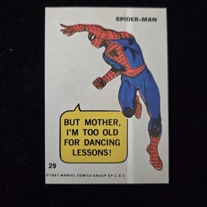 29 Tarjeta adhesiva de cómic canadiense Spider-Man Spiderman 1967 Philadelphia Marvel - Imagen 1 de 2