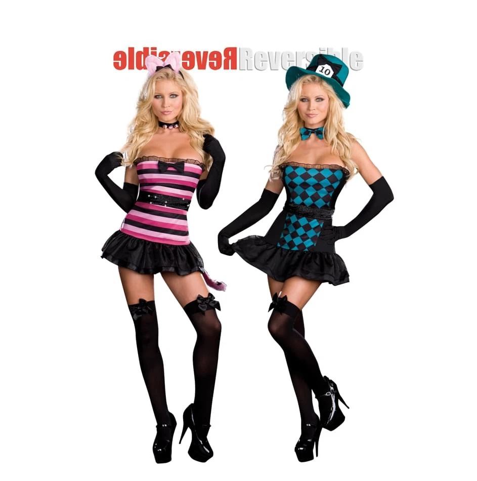 Sexy Mad About You Cat Hatter Reversible Costume Adult Medium - Image 1 of 1