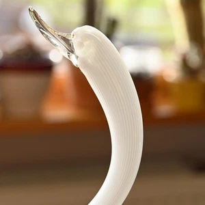 Großer Glas Schwan weiß Kisslinger Rattenberg Designobjekt 70er 35cm hoch 2kg - Bild 1 von 15