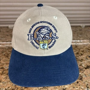 Rare VTG Bass Anglers Sportsman Society Fishing Hat Cap Official Member B.A.S.S. - Picture 1 of 15