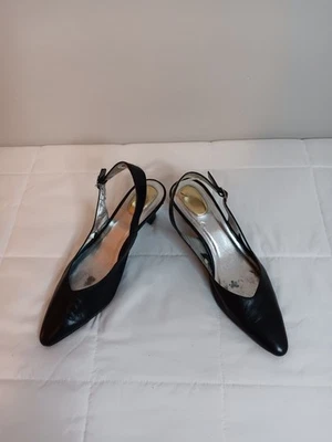 Ross Hommerson Tacones Traseros Cuero Negro Talla 9.5 M Punta Cerrada Foto 1 de 4