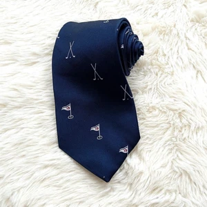 Taylor Ltd Mens Neck Tie Blue Golf Print Polyester - Picture 1 of 3