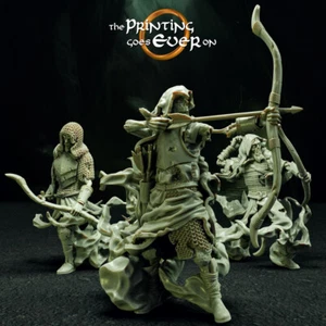 Ghost Archers undead 28mm miniature dungeon and dragons fantasy wargaming lotr - Picture 1 of 8