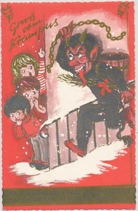 AK, Gruß vom Krampus, Für schlimme gibt's vom Krampus Strafe doch (S1513) - Imagen 1 de 2