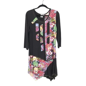 Petersilie & Salbei Tunika Kleid Damen S schwarz eklektisch Kunst zu tragen Mixed Media künstlerisch - Bild 1 von 16