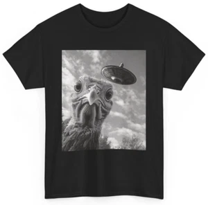 Funny Turkey Selfie UFO Thanksgiving T-Shirt - Picture 1 of 13