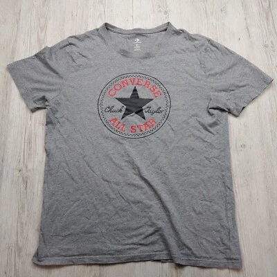 Converse Chuck Taylor All Star Graphic T-Shirt Men’s Size L Soft Cotton Grey - image 1 of 4