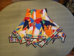 Vintage Ralph Lauren Multicolored Double Layer Skirt Size 0 - Picture 1 of 4