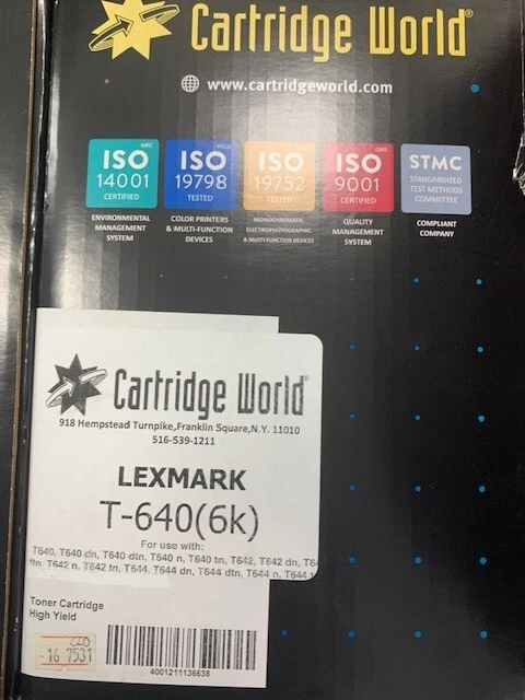 KOMPATIBLE LEXMARK T640 (HY) TONERKARTUSCHE. - Bild 1 von 1