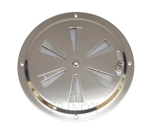 Grille d'aération Ronde Réglable 128mm Avec Moustiquaire inox 316 - A4 - Picture 1 of 6