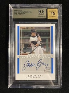 2004 Topps Blue Chips Autographs Jason Bay #TT-JRB RC AUTO BGS 9.5/10 POP 1