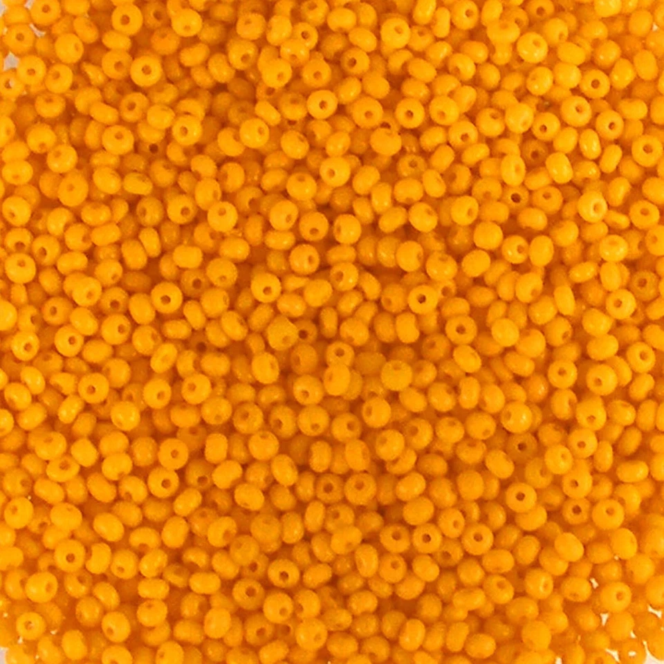 *** CLEARANCE *** Czech Seed Beads 13/0 Opaque Orange 1/2 ounce 14 grams - Image 1 of 1