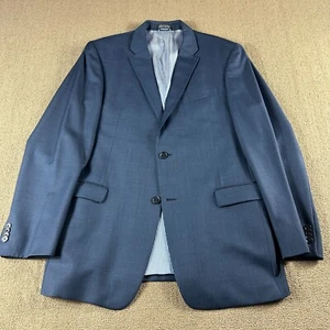 Tommy Hilfiger Men's Worsted Wool Sport Coat Blazer Blue Size 42L - Picture 1 of 15