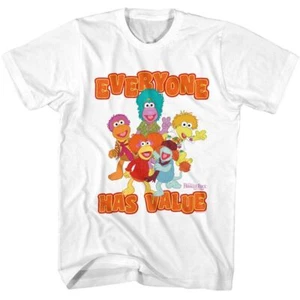 Fraggle Rock - Value - American Classics - Solid White Adult Short Sleeve T-Shir - Picture 1 of 2