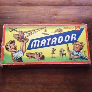 _Vintage MATADOR KORBULY Game Builder Sets Building Wooden - Picture 1 of 7