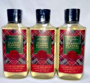 3 Jabones Clásicos de Franela para Hombres 3 en 1 para Cabello, Cara y Cuerpo Baño y Cuerpo Funciona 10 fl oz - Imagen 1 de 1