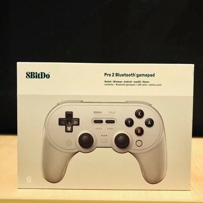 8BitDo Pro 2 Bluetooth Gamepad for Nintendo Switch, PC, macOS, Android - Gray - Image 1 of 4