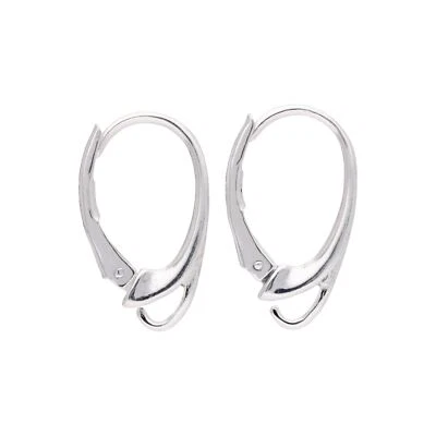 JEWELLERYBOX Pair 925 Sterling Silver Leverback Earring Wires Lever Back Findings Making