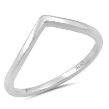 .925 Sterling Silver Chevron V Band Trendy Fashion Ring Size 4-10 NEW