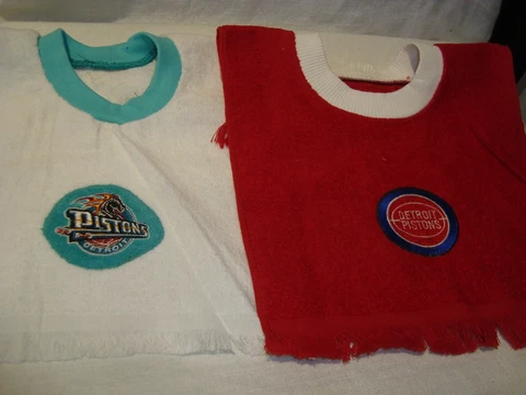 Detroit Pistons NBA Basketball Crafted Handmade/Tea Towel Children's/Baby Bib Cover