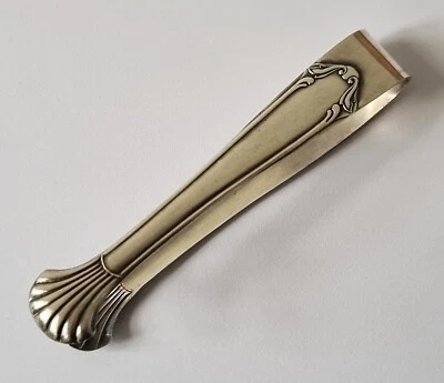 Nette alte Zuckerzange - 100er versilbert - schöner Jugendstil um 1910/20 - Bild 1 von 4