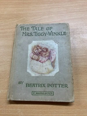 c1919 BEATRIX POTTER THE TALE OF MRS TIGGY-WINKLE ILLUSTRATED ANTIQUE BOOK (P2) - Image 1 of 4