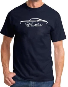 1970 1971 1972 Olds Cutlass Hardtop Outline Design Tshirt NEW COLORS - Picture 1 of 23
