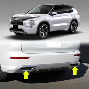 2pcs ABS Chrome Rear Bumper Frame Cover Trim Fits Mitsubishi Outlander 2022-2024 - Picture 1 of 8