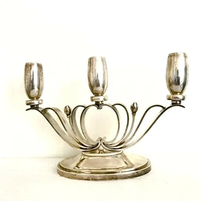 Par de candelabros de plata de Evald Nielsen  Foto 1 de 3
